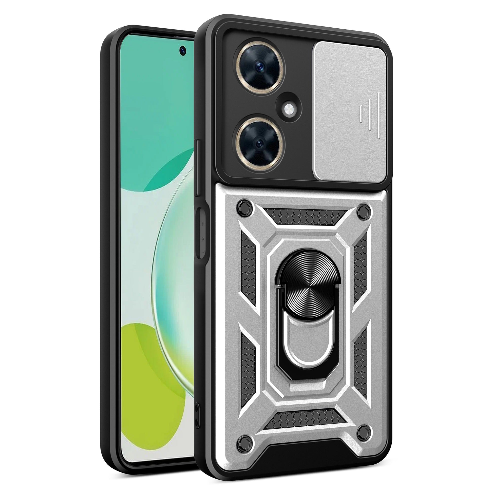 For Huawei Nova 11i Phone Case Slide Lens Protection PC+TPU Kickstand Cover