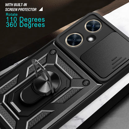 For Huawei Nova 11i Phone Case Slide Lens Protection PC+TPU Kickstand Cover