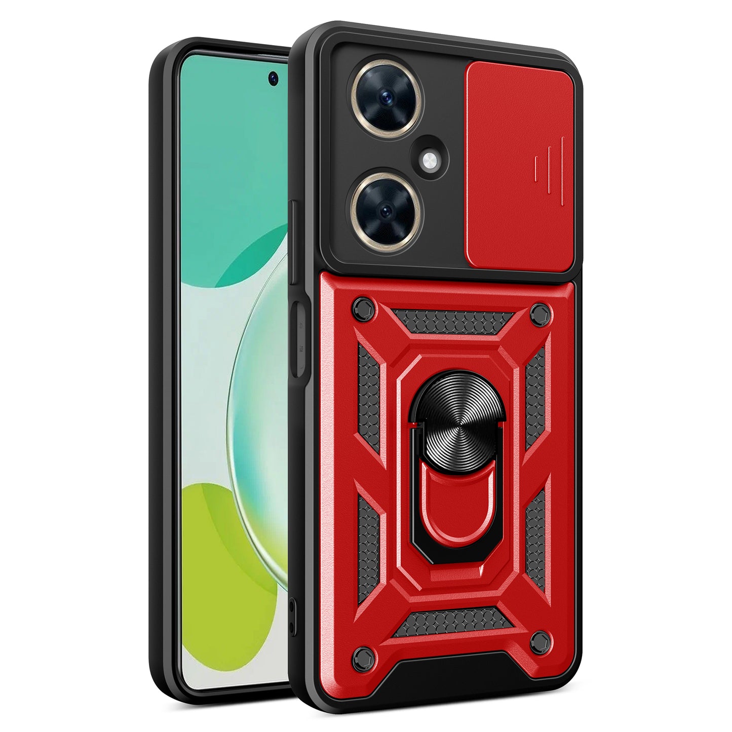 For Huawei Nova 11i Phone Case Slide Lens Protection PC+TPU Kickstand Cover