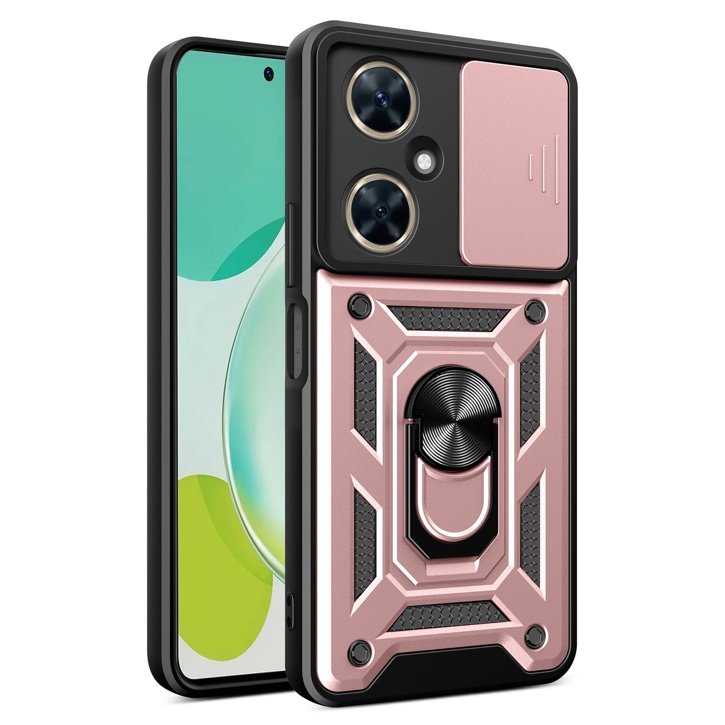 For Huawei Nova 11i Phone Case Slide Lens Protection PC+TPU Kickstand Cover
