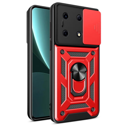 For Infinix Note 30 VIP 5G Case PC+TPU Kickstand Phone Cover with Slide Lens Lid