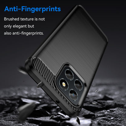 For Honor X6 4G Case Flexible TPU Phone Cover Carbon Fiber Texture Phone Shell