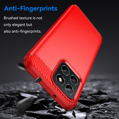 For Honor X6 4G Case Flexible TPU Phone Cover Carbon Fiber Texture Phone Shell