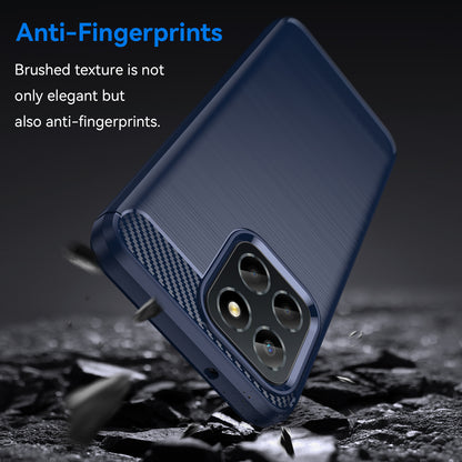 For Honor X6 4G Case Flexible TPU Phone Cover Carbon Fiber Texture Phone Shell