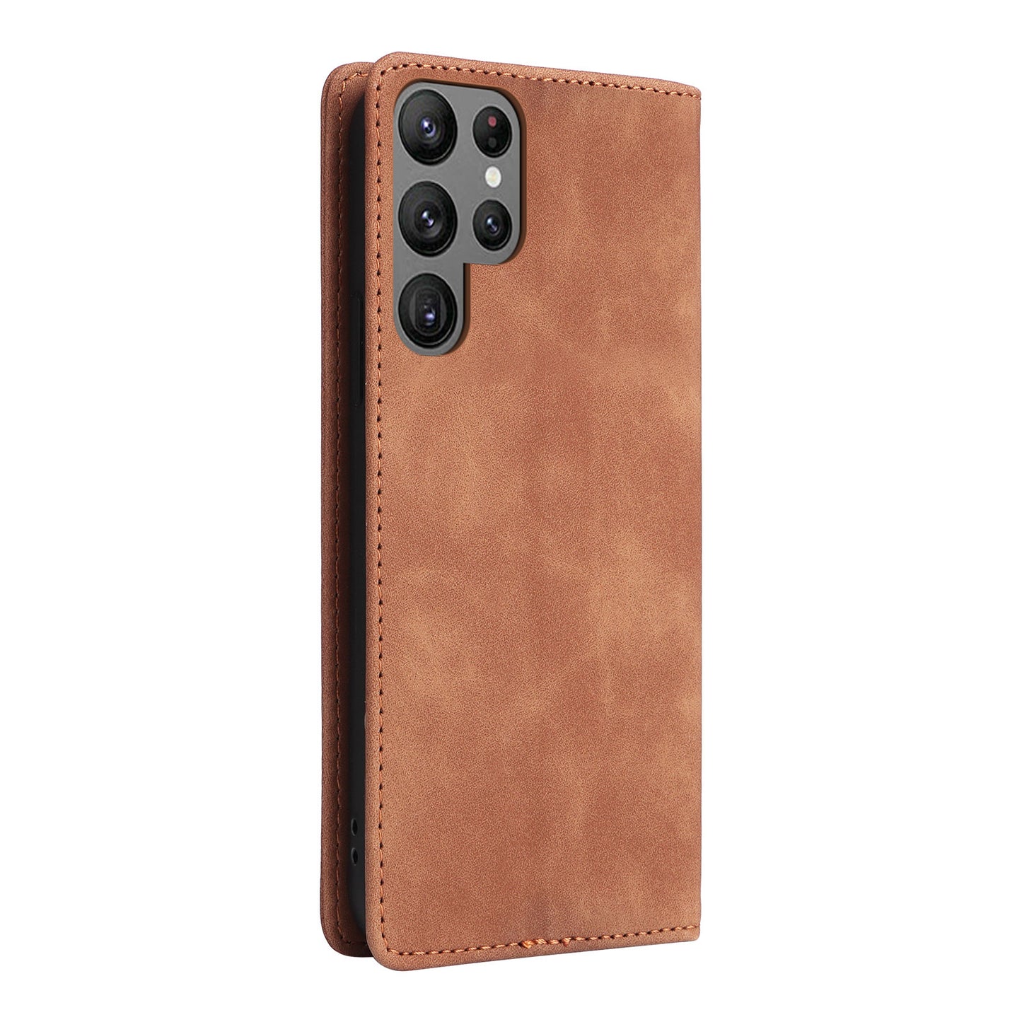 006 Series For Samsung Galaxy S23 Ultra Leather Case Phone Wallet Cover with Sucker Closure