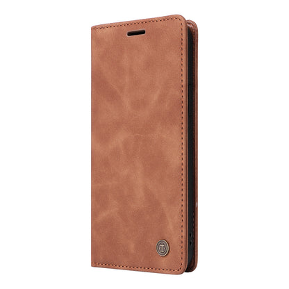 006 Series For Samsung Galaxy S23+ Case PU Leather Sucker Closure Phone Stand Cover