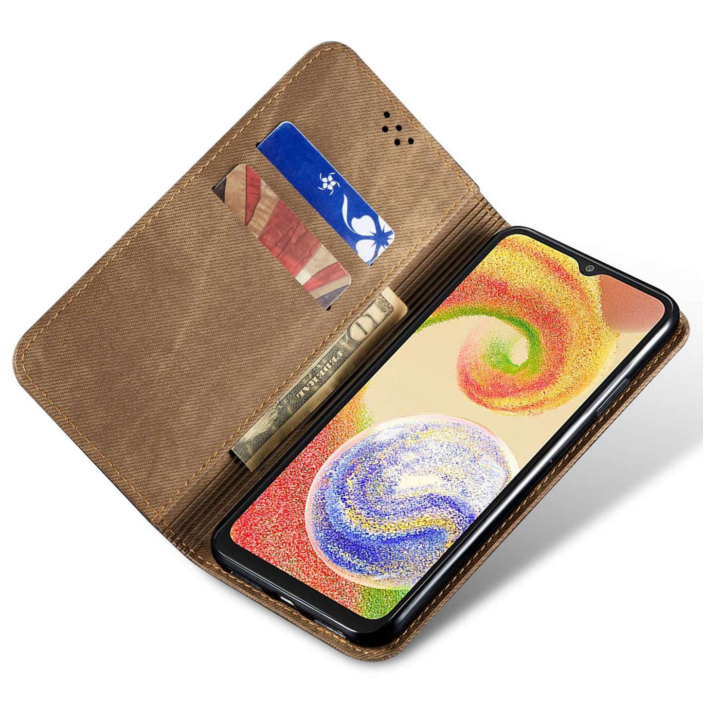 For Samsung Galaxy A05s 4G Case Shockproof Corners Leather Mobile Phone Shell Wallet