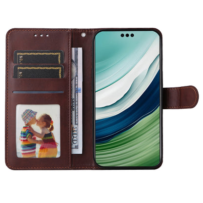 For Huawei Mate 60 Case Calf Texture Wallet Stand PU Leather Slim-fit Phone Cover