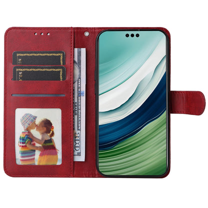 For Huawei Mate 60 Case Calf Texture Wallet Stand PU Leather Slim-fit Phone Cover
