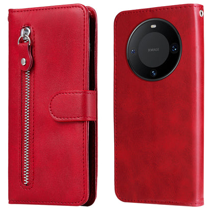For Huawei Mate 60 Case Anti-Scratch Shell Zipper Pocket Wallet Stand Phone Cover
