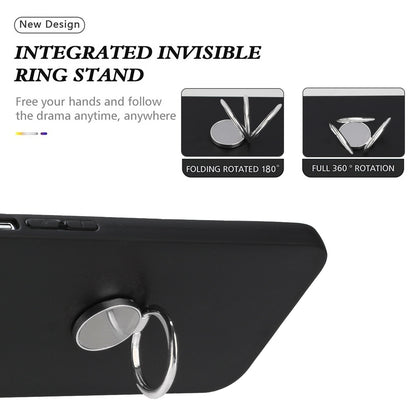 For Samsung Galaxy A05s 4G Case Matte TPU Protective Phone Cover with Ring Kickstand