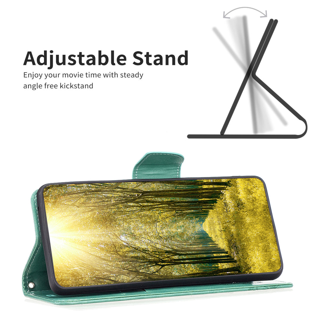 For Samsung Galaxy A15 4G Case Butterfly Imprinted PU Leather Wallet Cover
