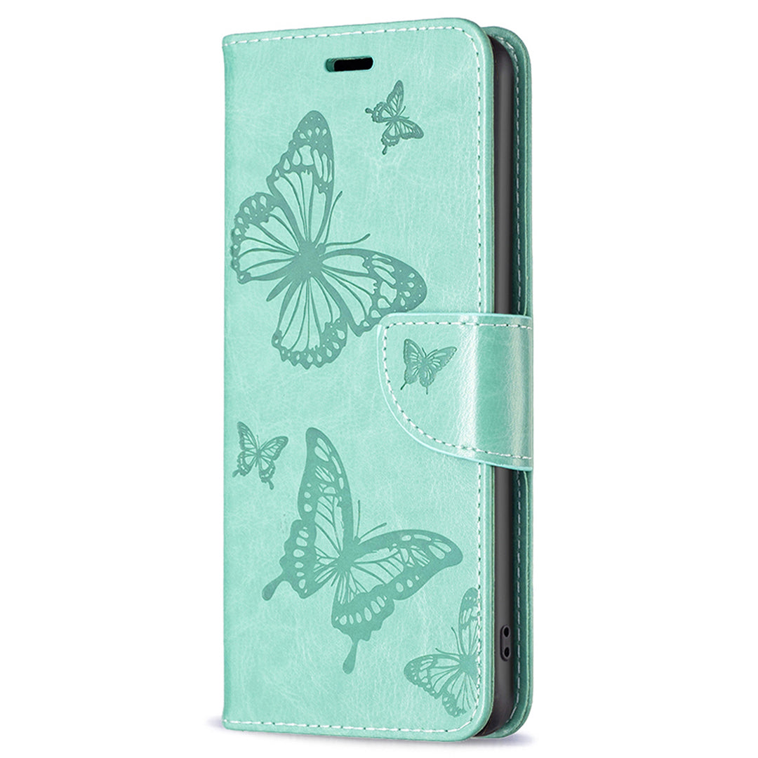 For Samsung Galaxy A15 4G Case Butterfly Imprinted PU Leather Wallet Cover
