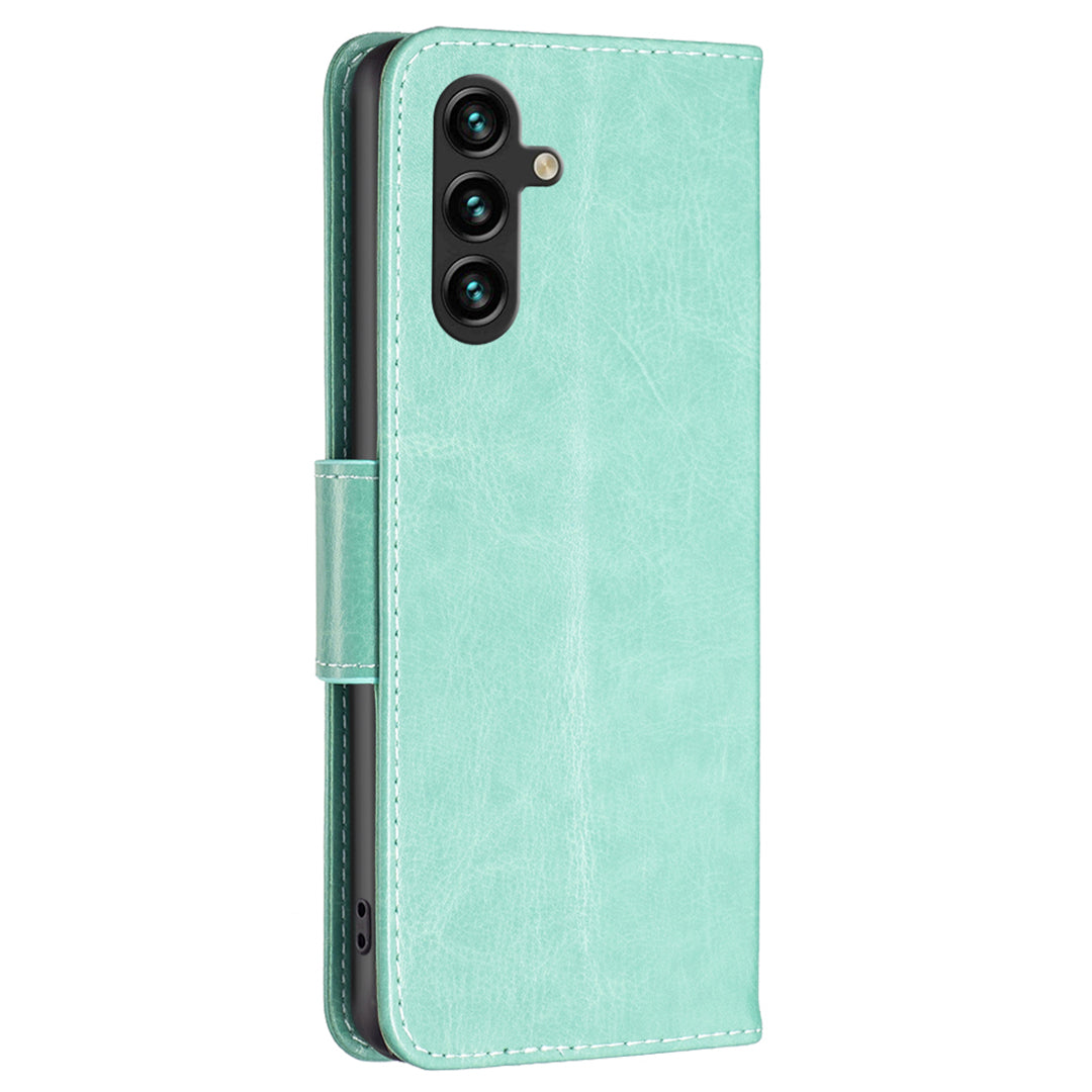 For Samsung Galaxy A15 4G Case Butterfly Imprinted PU Leather Wallet Cover