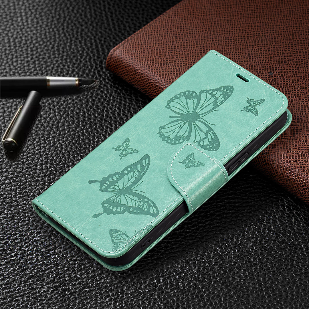 For Samsung Galaxy A15 4G Case Butterfly Imprinted PU Leather Wallet Cover