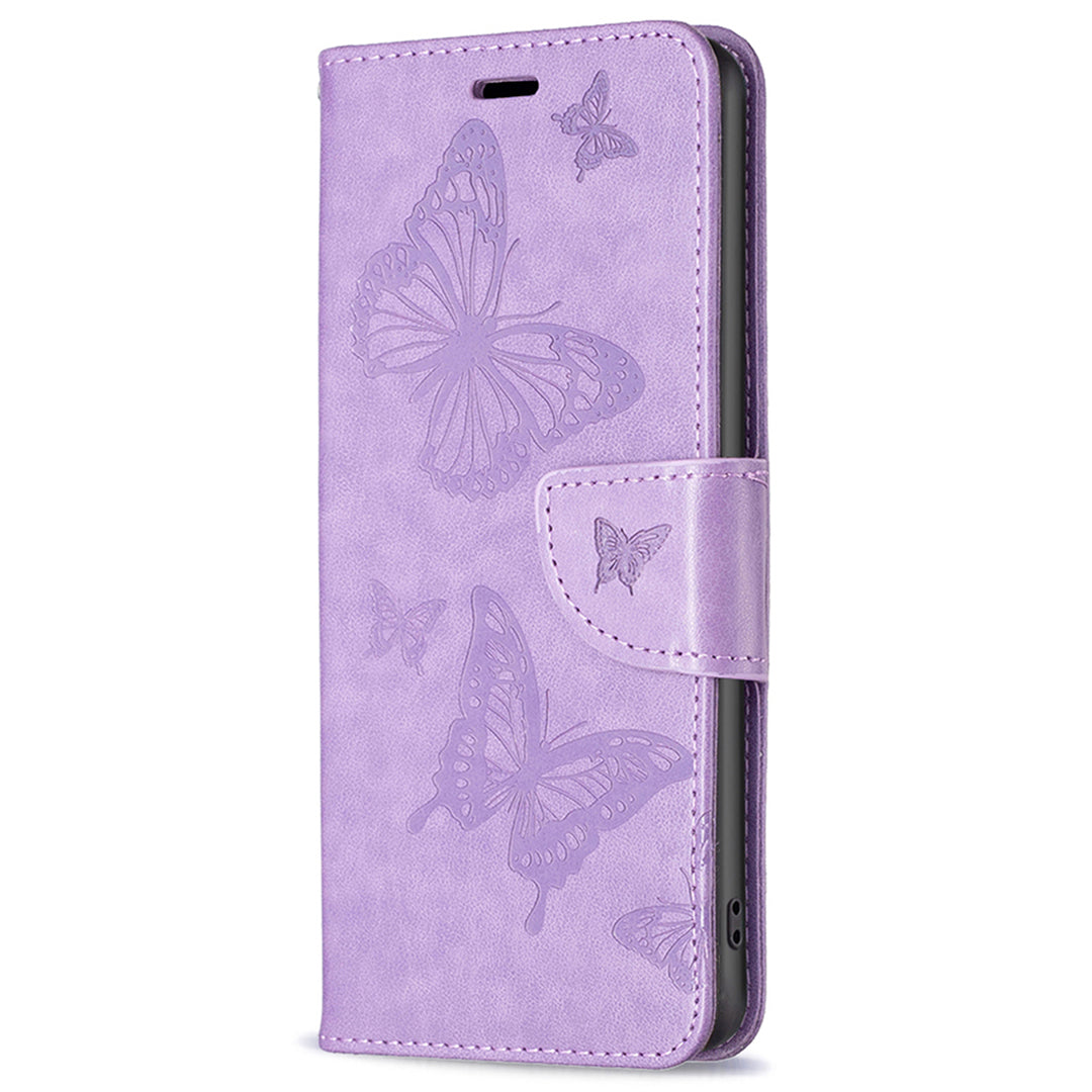 For Samsung Galaxy A15 4G Case Butterfly Imprinted PU Leather Wallet Cover