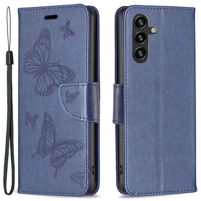 For Samsung Galaxy A15 4G Case Butterfly Imprinted PU Leather Wallet Cover