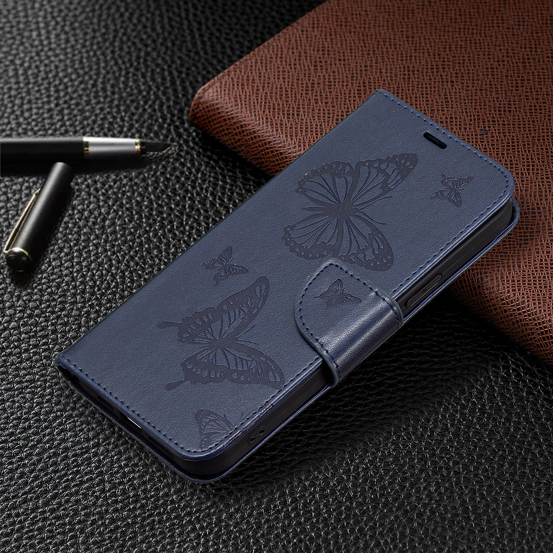 For Samsung Galaxy A15 4G Case Butterfly Imprinted PU Leather Wallet Cover