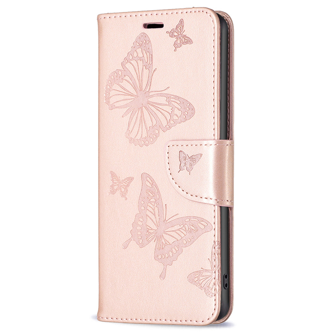 For Samsung Galaxy A15 4G Case Butterfly Imprinted PU Leather Wallet Cover