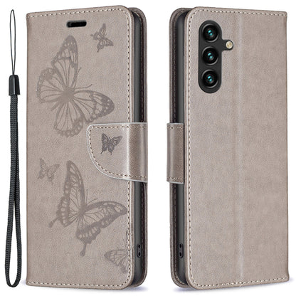 For Samsung Galaxy A15 4G Case Butterfly Imprinted PU Leather Wallet Cover