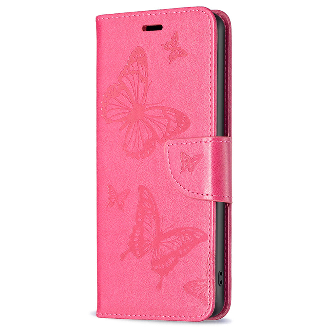 For Samsung Galaxy A15 4G Case Butterfly Imprinted PU Leather Wallet Cover