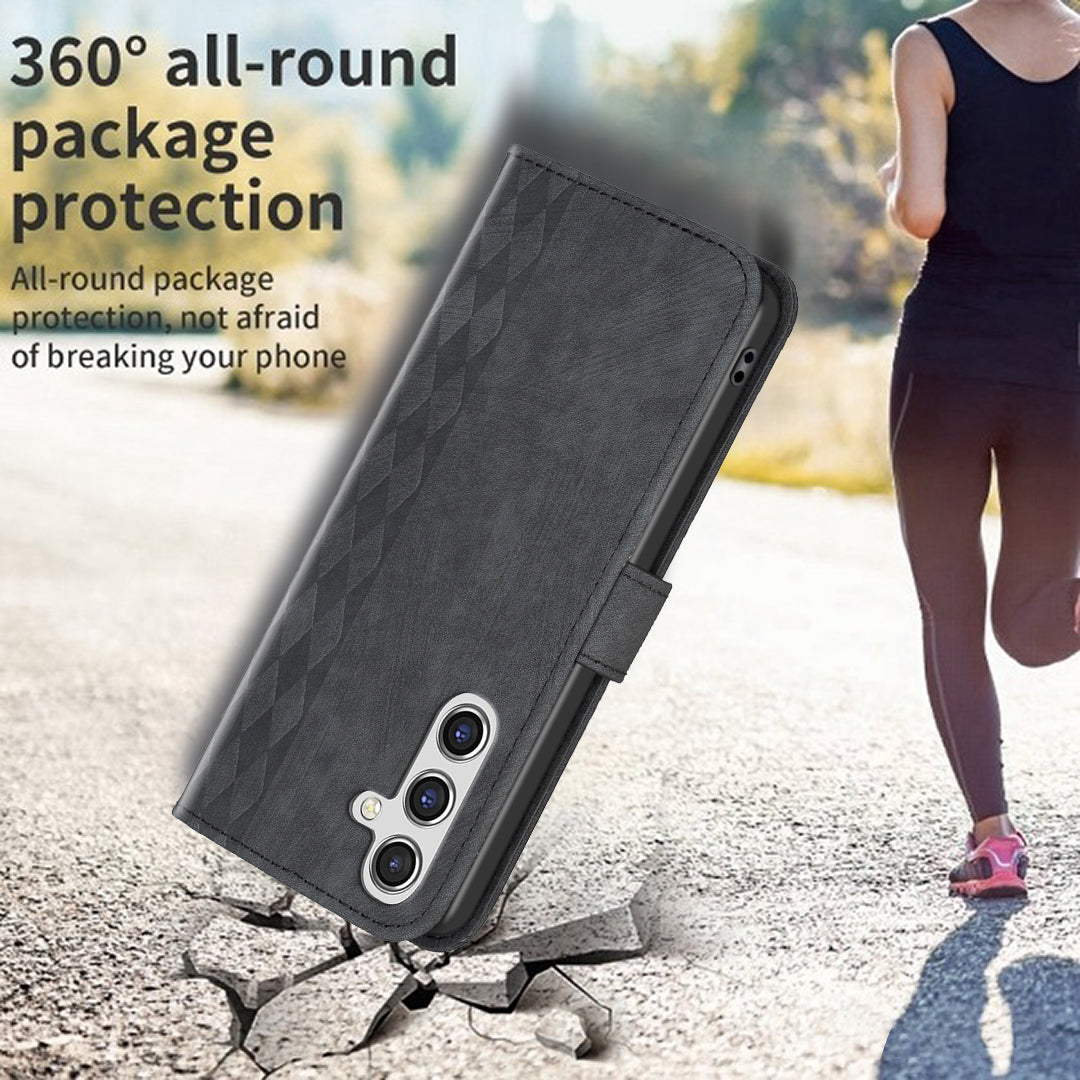 For Samsung Galaxy A15 4G Case Imprinted PU Leather Phone Stand Wallet Cover