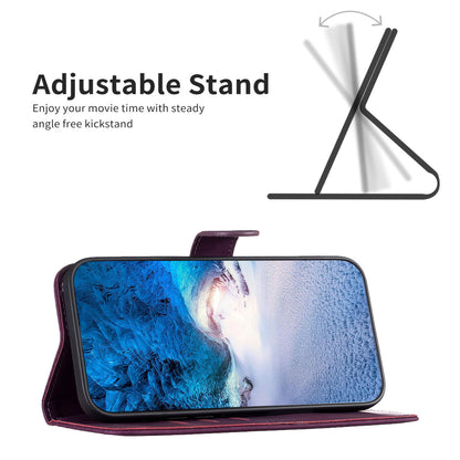 For Samsung Galaxy A15 4G Case Imprinted PU Leather Phone Stand Wallet Cover
