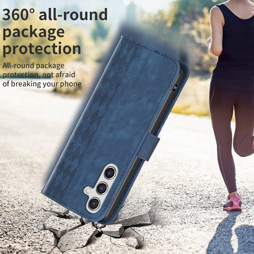 For Samsung Galaxy A15 4G Case Imprinted PU Leather Phone Stand Wallet Cover