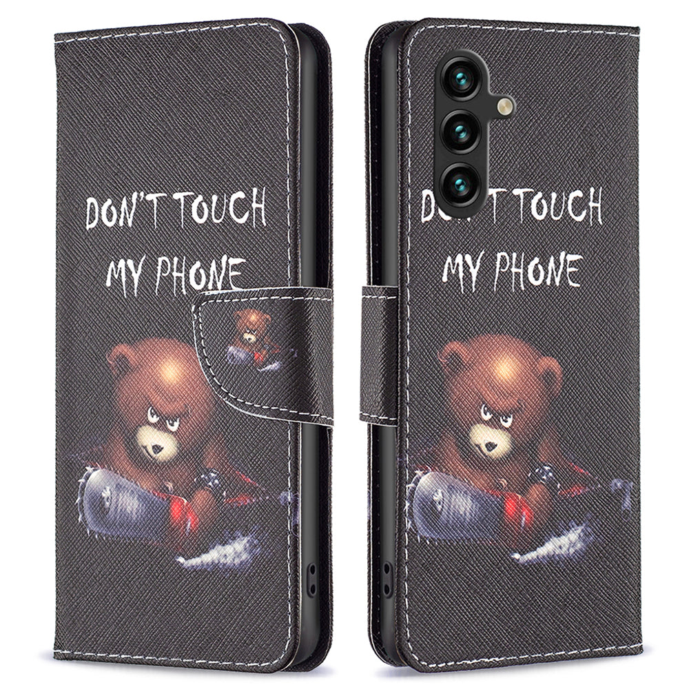For Samsung Galaxy A15 4G Case Pattern Printing PU Leather Wallet Phone Cover