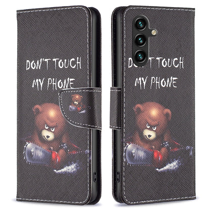 For Samsung Galaxy A15 4G Case Pattern Printing PU Leather Wallet Phone Cover