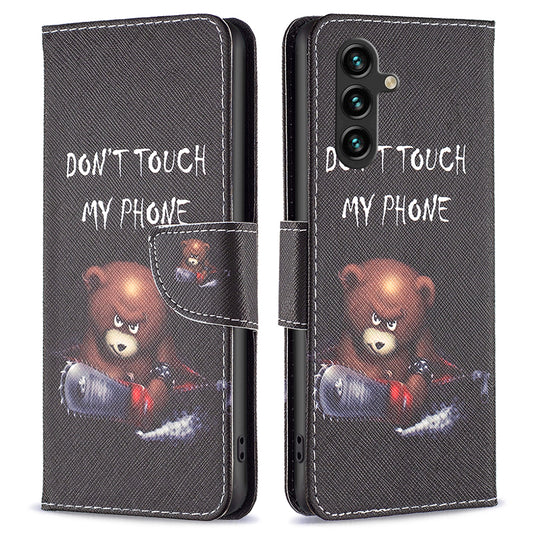For Samsung Galaxy A15 4G Case Pattern Printing PU Leather Wallet Phone Cover