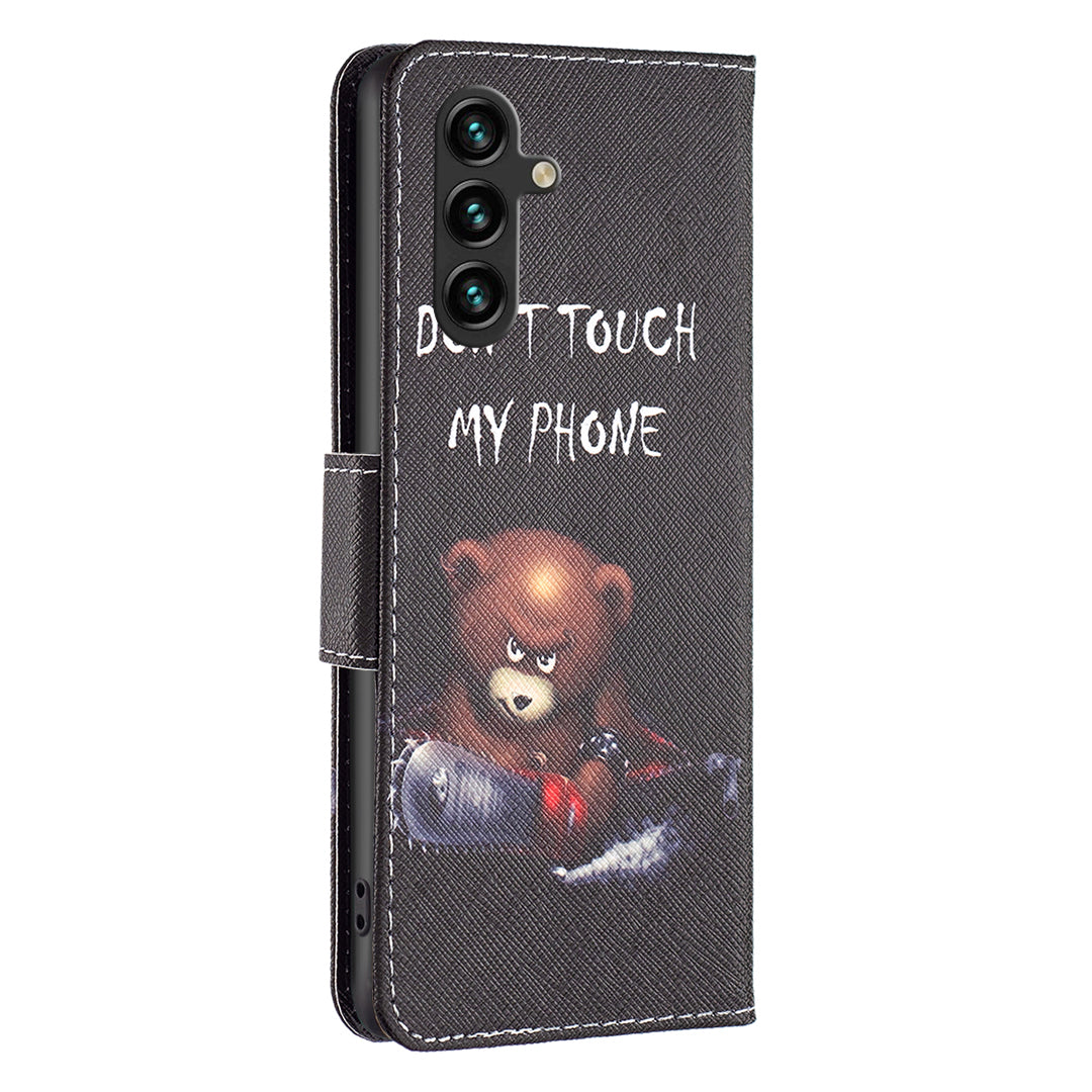 For Samsung Galaxy A15 4G Case Pattern Printing PU Leather Wallet Phone Cover