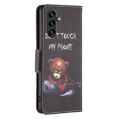 For Samsung Galaxy A15 4G Case Pattern Printing PU Leather Wallet Phone Cover