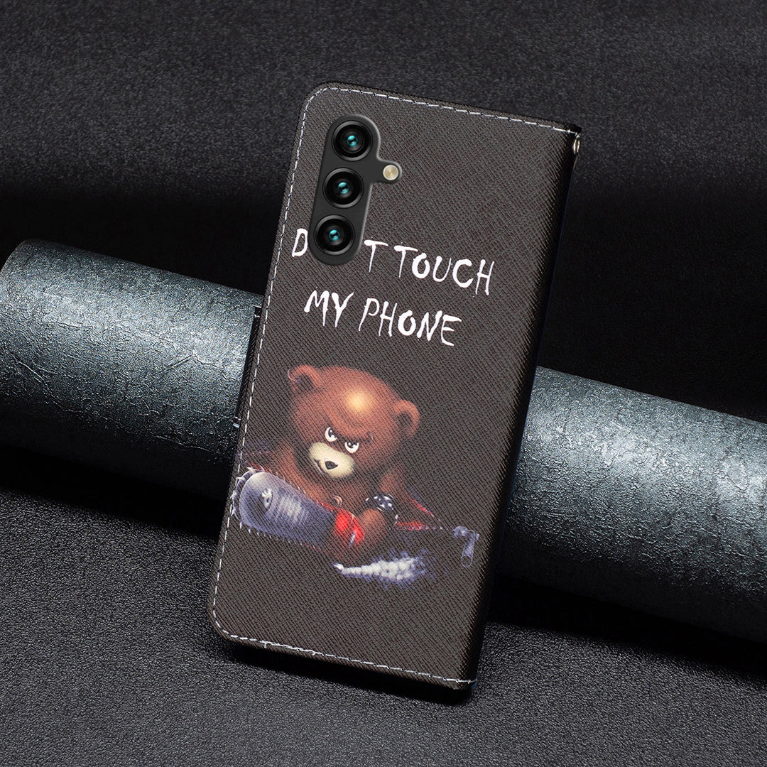 For Samsung Galaxy A15 4G Case Pattern Printing PU Leather Wallet Phone Cover