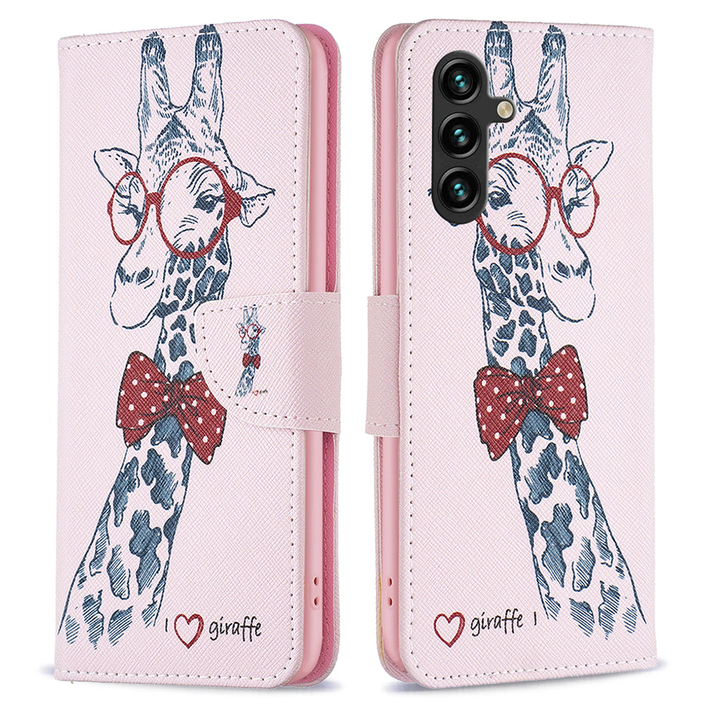 For Samsung Galaxy A15 4G Case Pattern Printing PU Leather Wallet Phone Cover