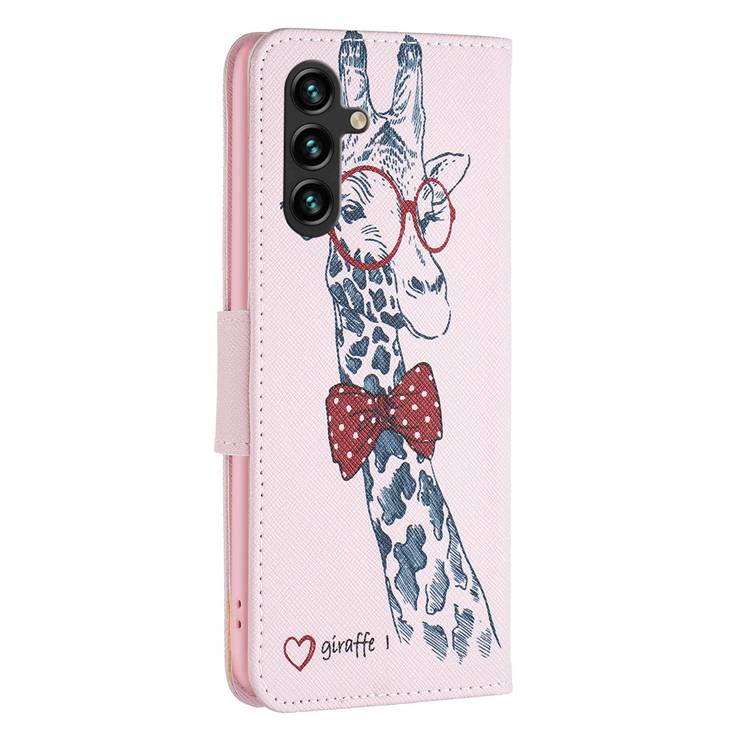 For Samsung Galaxy A15 4G Case Pattern Printing PU Leather Wallet Phone Cover
