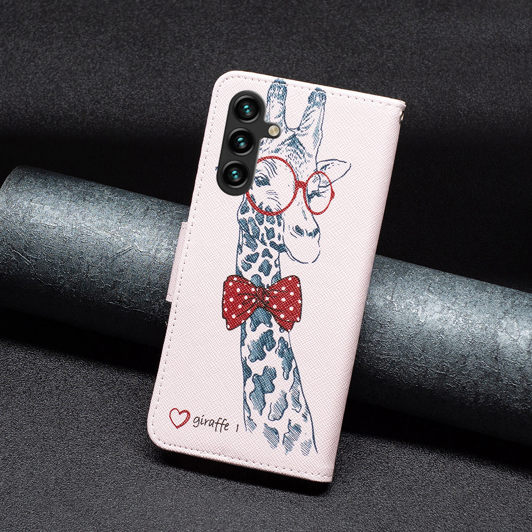 For Samsung Galaxy A15 4G Case Pattern Printing PU Leather Wallet Phone Cover