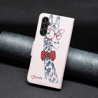 For Samsung Galaxy A15 4G Case Pattern Printing PU Leather Wallet Phone Cover