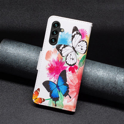 For Samsung Galaxy A15 4G Case Pattern Printing PU Leather Wallet Phone Cover