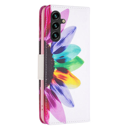 For Samsung Galaxy A15 4G Case Pattern Printing PU Leather Wallet Phone Cover
