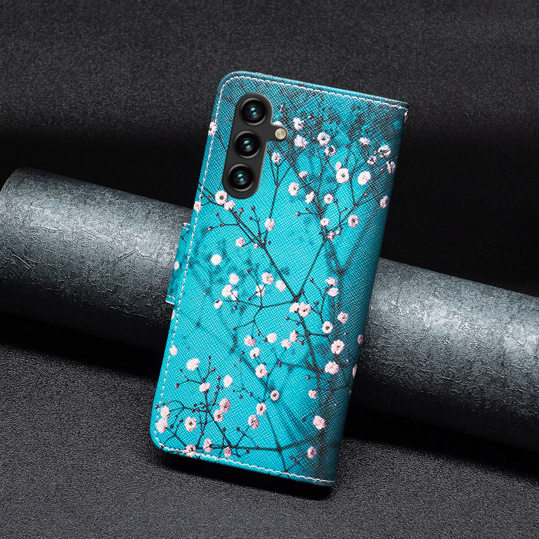 For Samsung Galaxy A15 4G Case Pattern Printing PU Leather Wallet Phone Cover