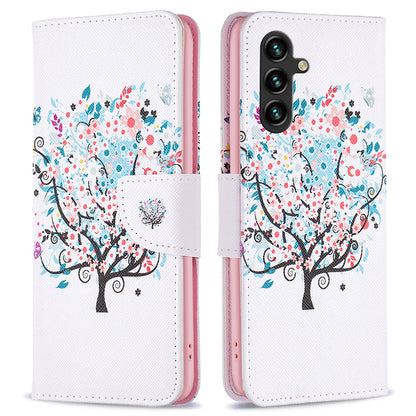 For Samsung Galaxy A15 4G Case Pattern Printing PU Leather Wallet Phone Cover