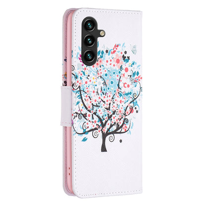 For Samsung Galaxy A15 4G Case Pattern Printing PU Leather Wallet Phone Cover