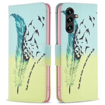 For Samsung Galaxy A15 4G Case Pattern Printing PU Leather Wallet Phone Cover