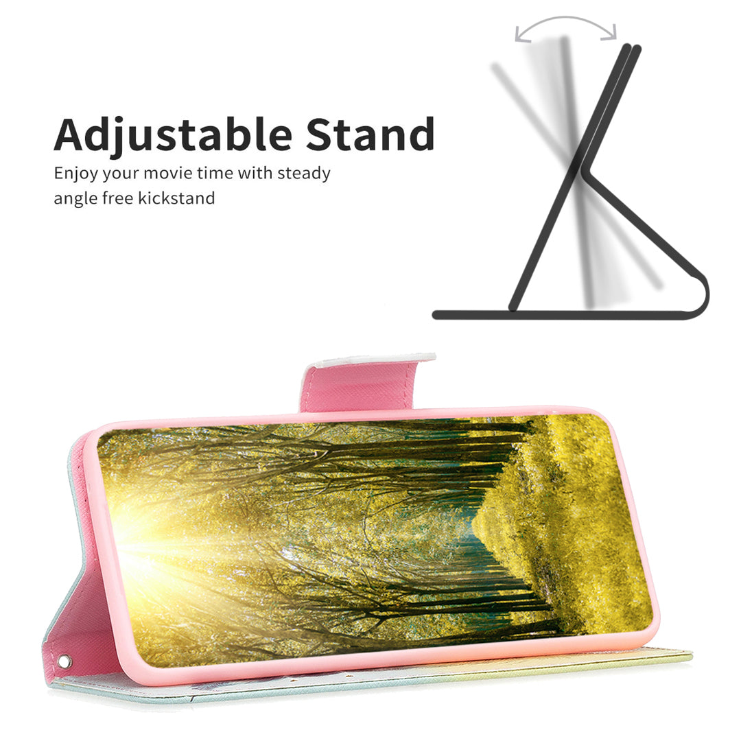 For Samsung Galaxy A15 4G Case Pattern Printing PU Leather Wallet Phone Cover