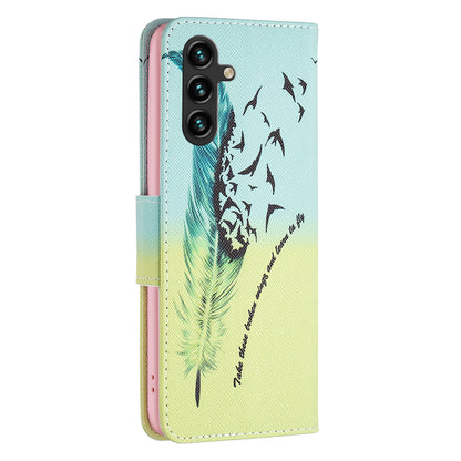 For Samsung Galaxy A15 4G Case Pattern Printing PU Leather Wallet Phone Cover