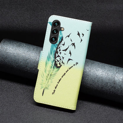 For Samsung Galaxy A15 4G Case Pattern Printing PU Leather Wallet Phone Cover
