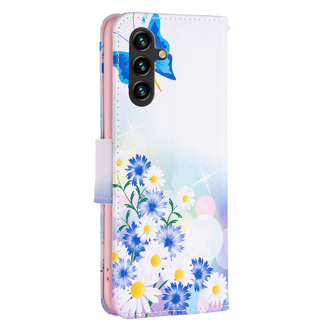 For Samsung Galaxy A15 4G Case Pattern Printing PU Leather Wallet Phone Cover