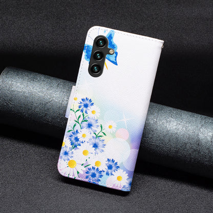 For Samsung Galaxy A15 4G Case Pattern Printing PU Leather Wallet Phone Cover