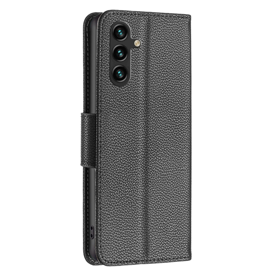 For Samsung Galaxy A15 4G Case Litchi Texture PU Leather Wallet Cell Phone Cover
